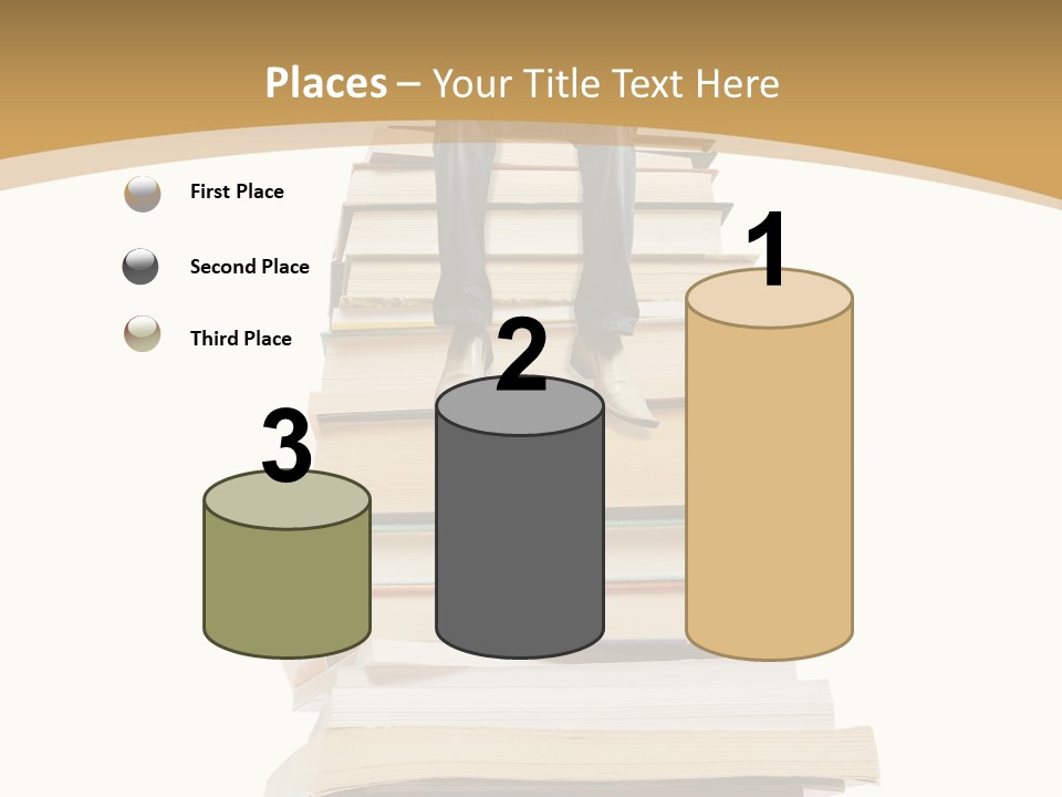 Guy Sits On A Pile Of Books And Reads PowerPoint Template