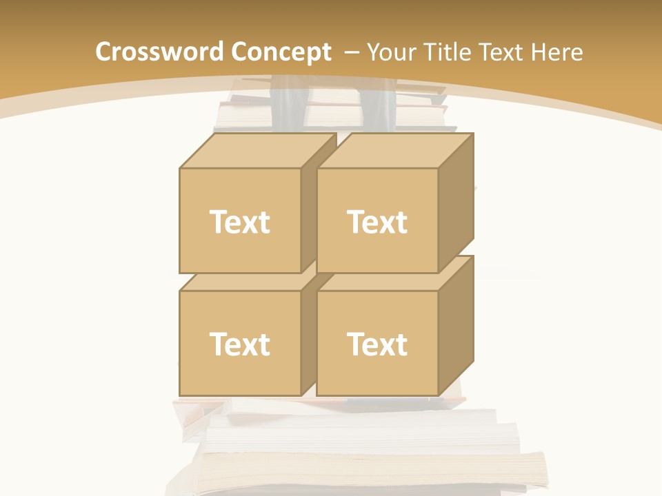 Guy Sits On A Pile Of Books And Reads PowerPoint Template