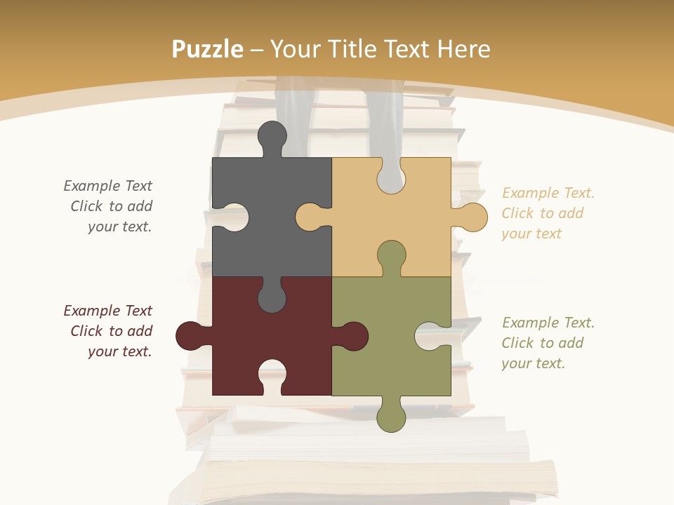 Guy Sits On A Pile Of Books And Reads PowerPoint Template