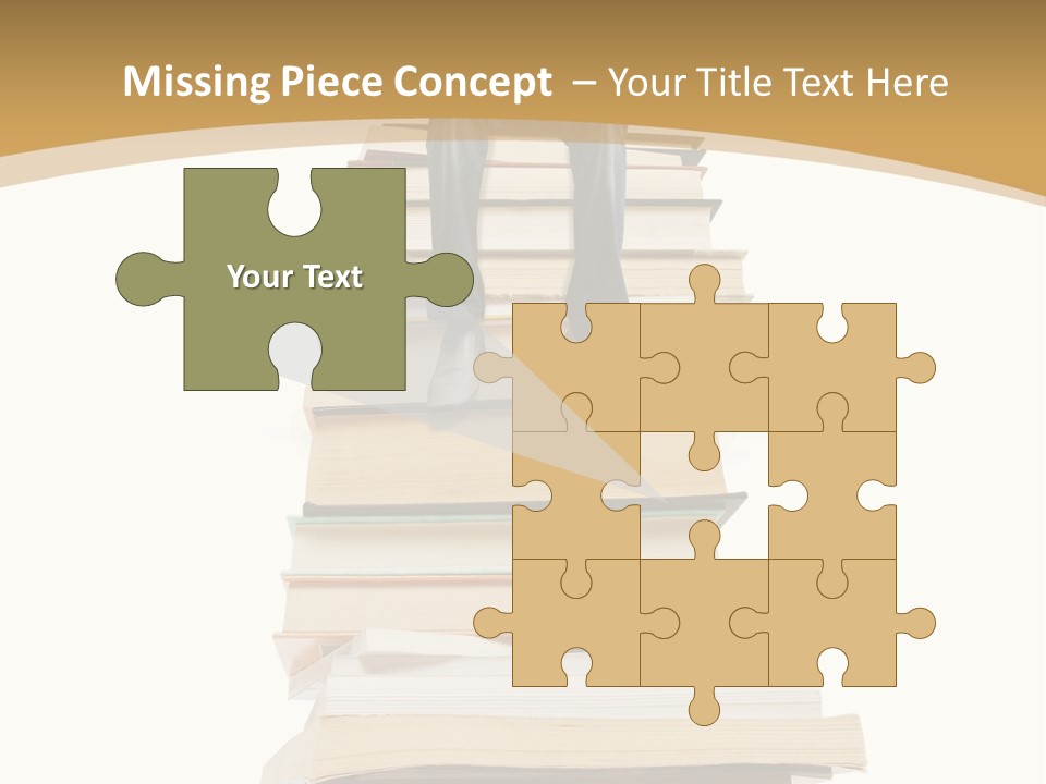 Guy Sits On A Pile Of Books And Reads PowerPoint Template