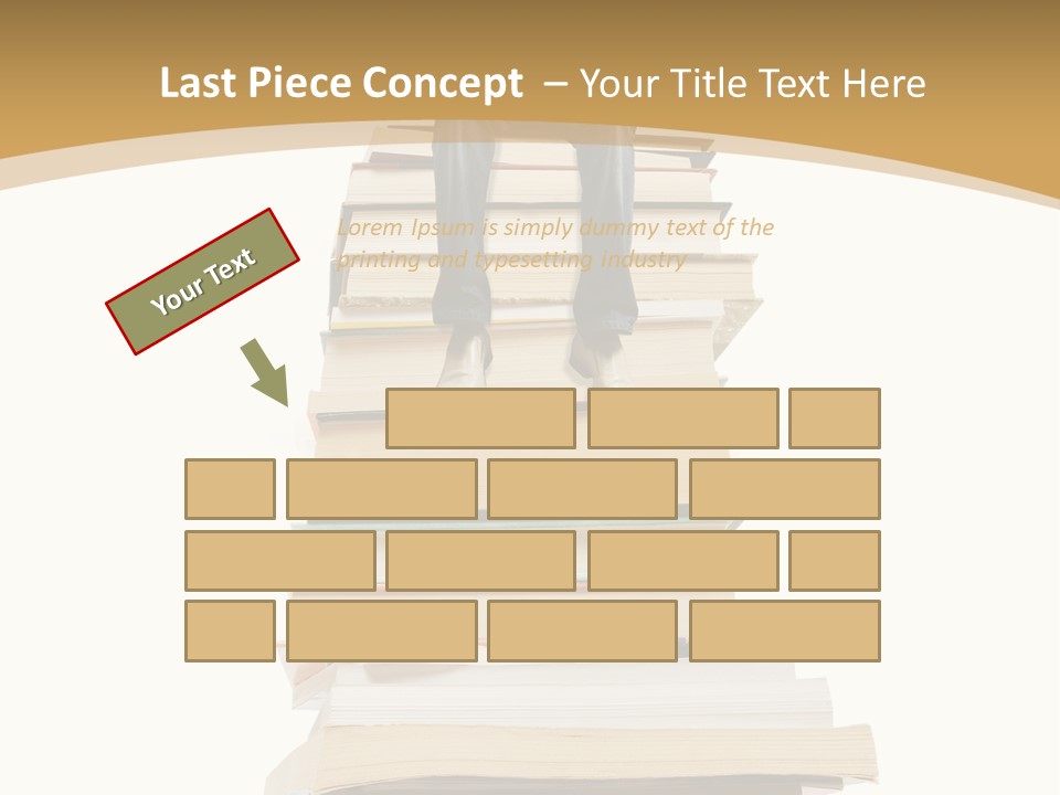 Guy Sits On A Pile Of Books And Reads PowerPoint Template