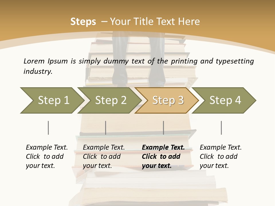 Guy Sits On A Pile Of Books And Reads PowerPoint Template