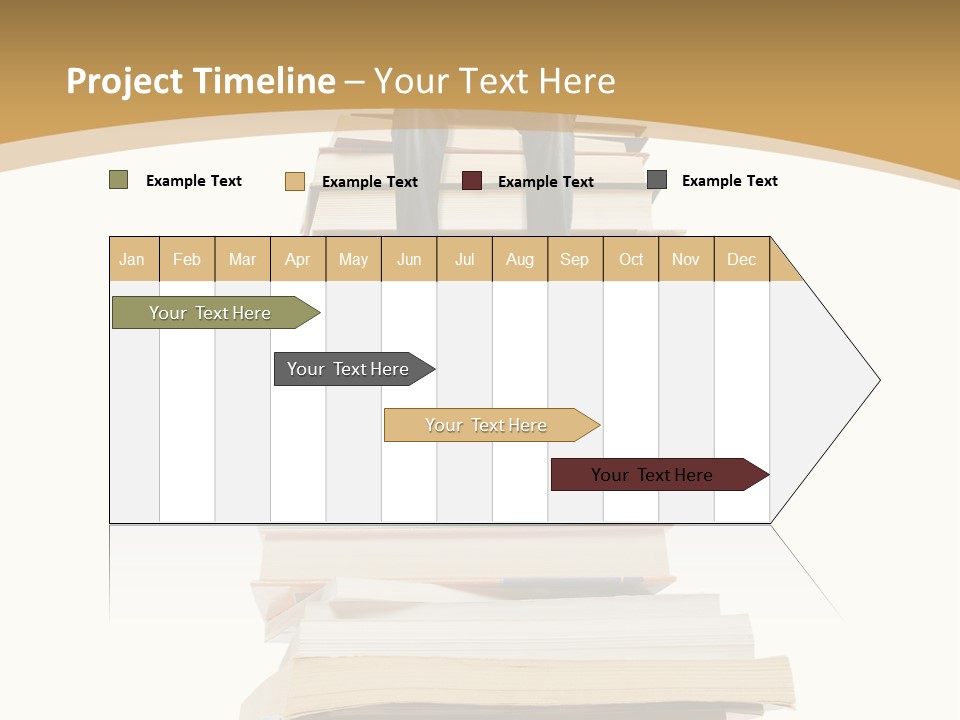 Guy Sits On A Pile Of Books And Reads PowerPoint Template