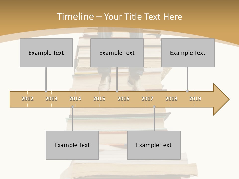 Guy Sits On A Pile Of Books And Reads PowerPoint Template