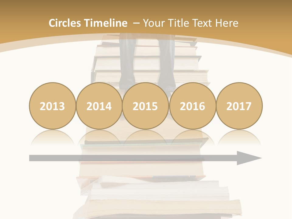 Guy Sits On A Pile Of Books And Reads PowerPoint Template