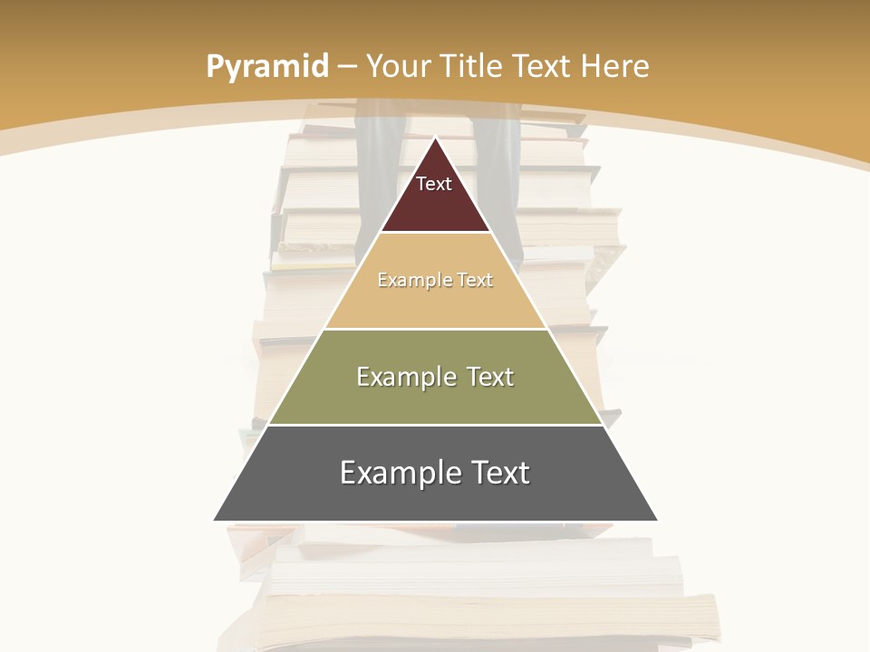 Guy Sits On A Pile Of Books And Reads PowerPoint Template