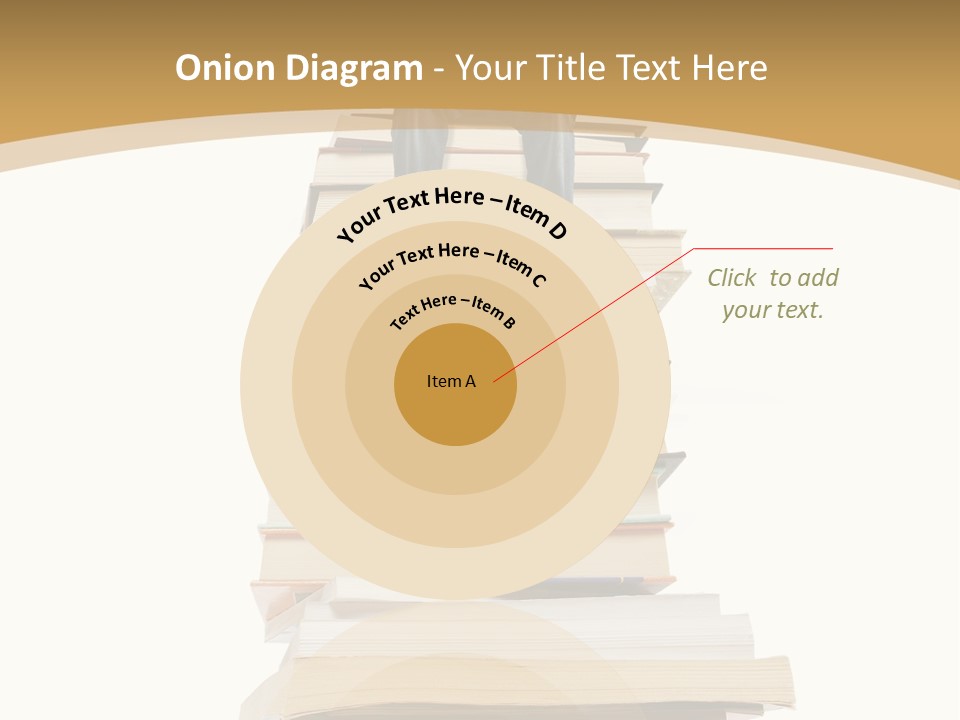 Guy Sits On A Pile Of Books And Reads PowerPoint Template