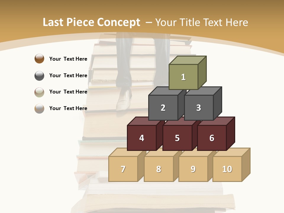 Guy Sits On A Pile Of Books And Reads PowerPoint Template