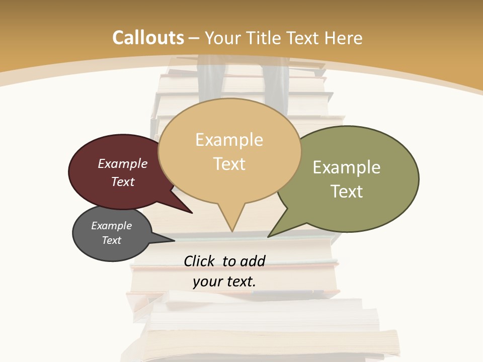 Guy Sits On A Pile Of Books And Reads PowerPoint Template