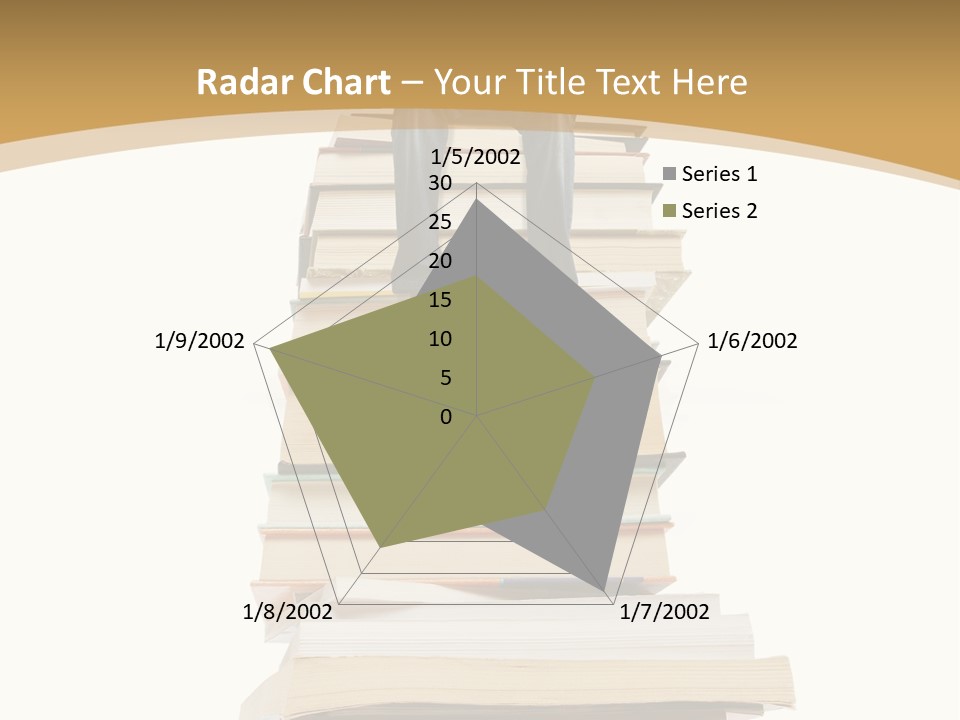 Guy Sits On A Pile Of Books And Reads PowerPoint Template