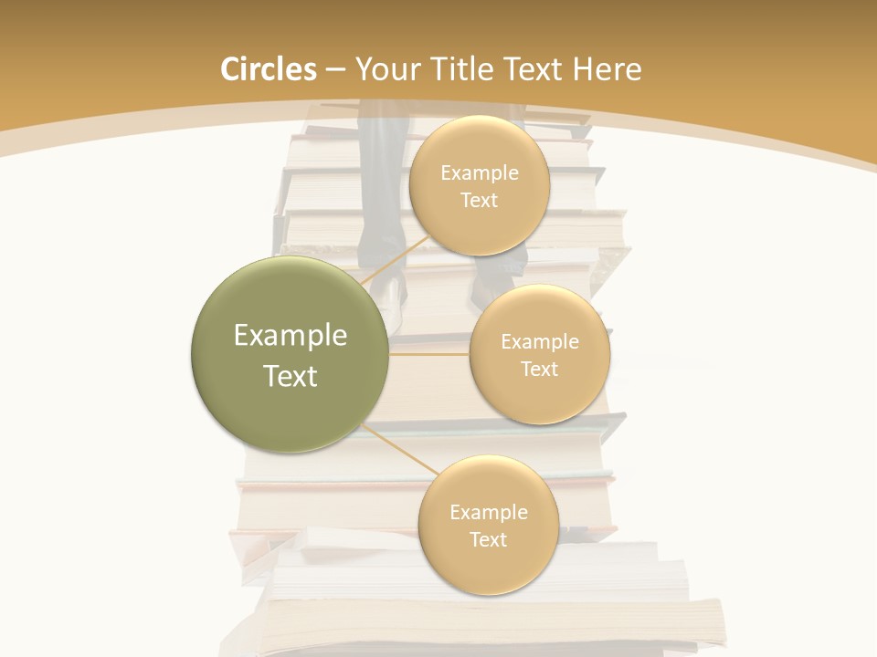 Guy Sits On A Pile Of Books And Reads PowerPoint Template