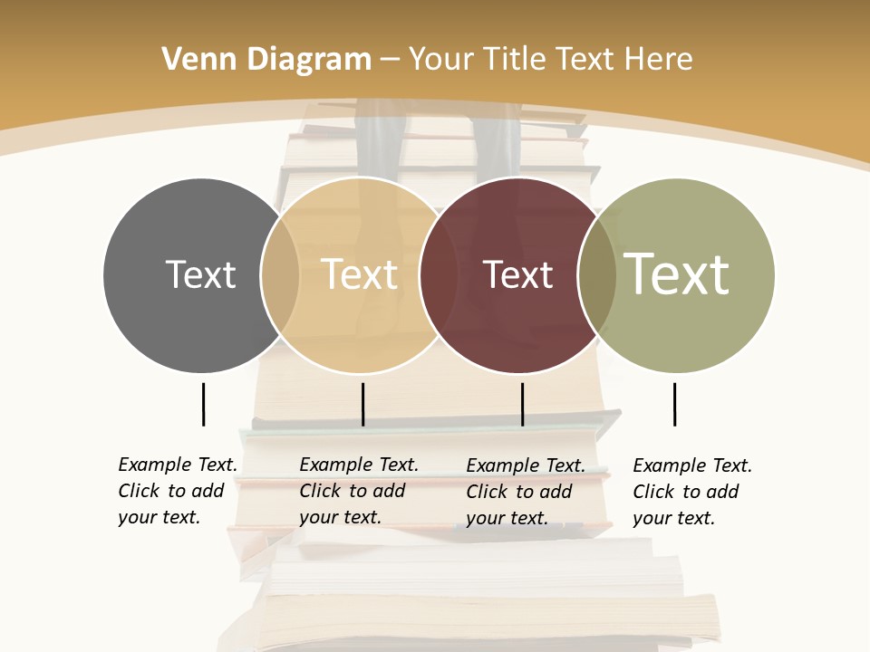 Guy Sits On A Pile Of Books And Reads PowerPoint Template