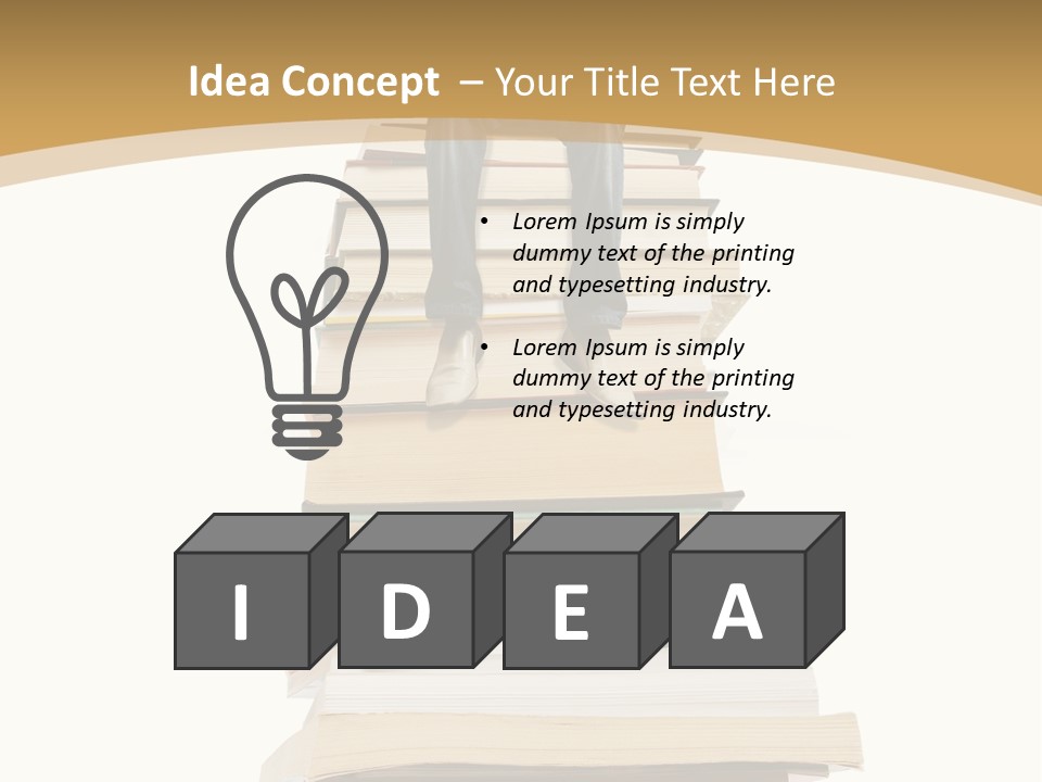 Guy Sits On A Pile Of Books And Reads PowerPoint Template