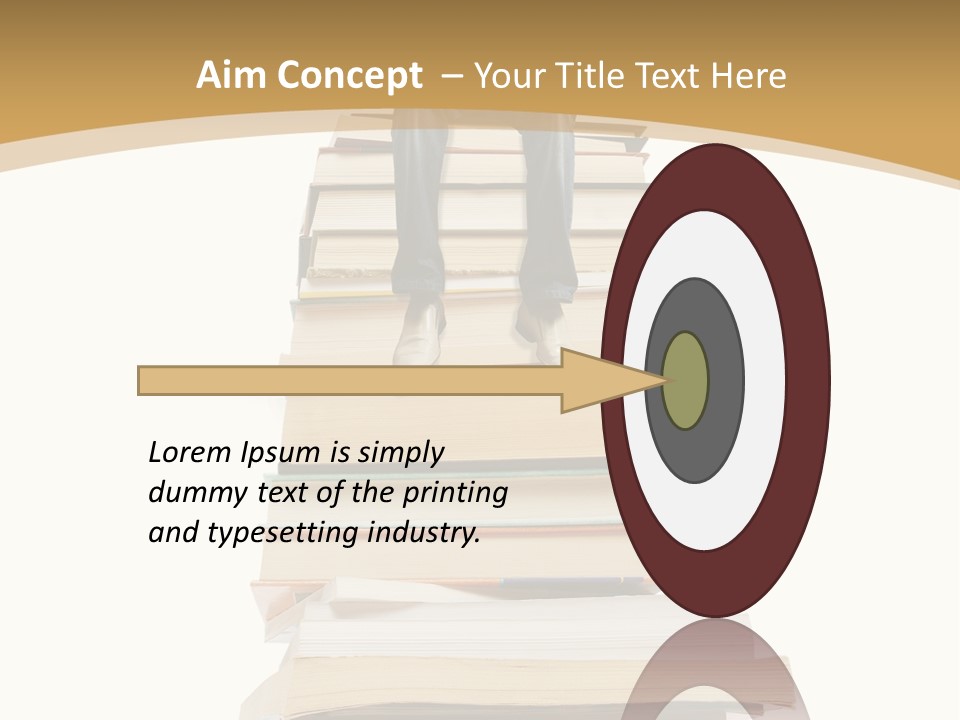 Guy Sits On A Pile Of Books And Reads PowerPoint Template