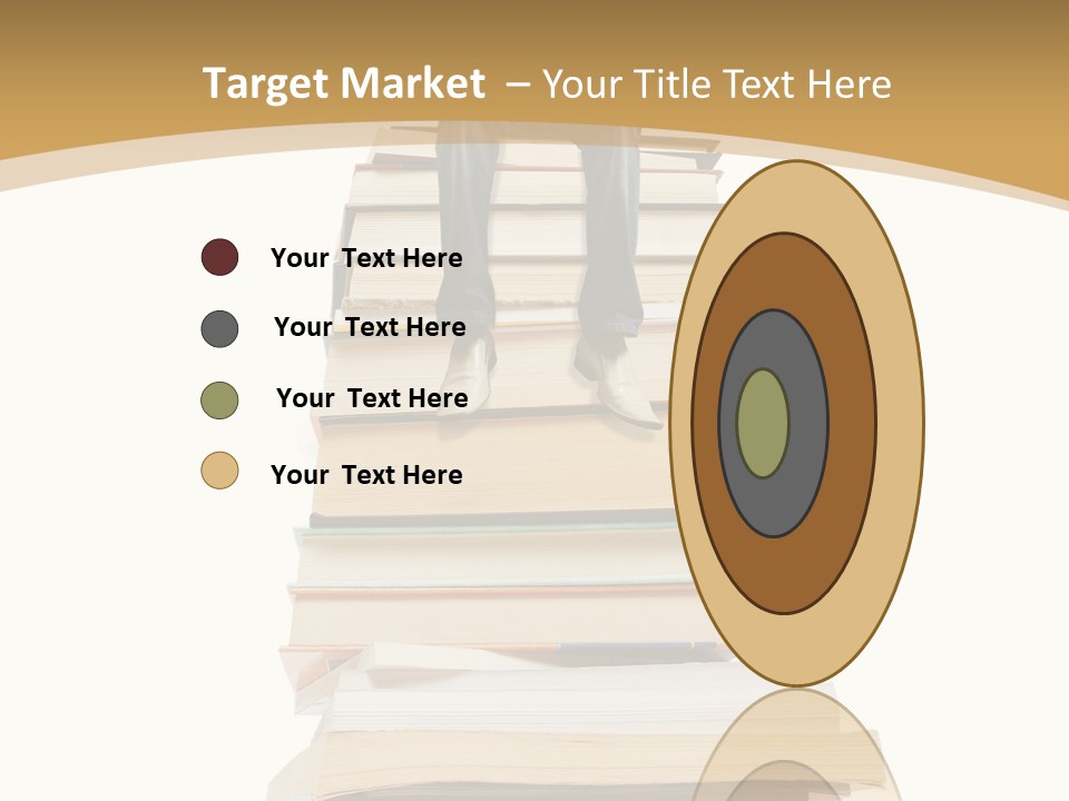 Guy Sits On A Pile Of Books And Reads PowerPoint Template