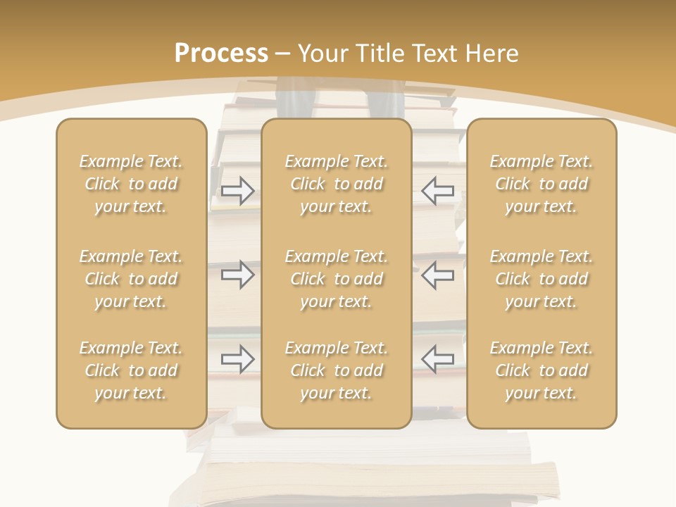 Guy Sits On A Pile Of Books And Reads PowerPoint Template