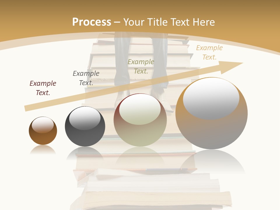 Guy Sits On A Pile Of Books And Reads PowerPoint Template