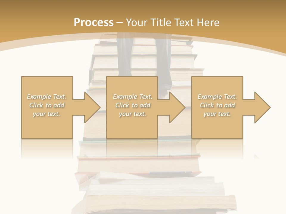 Guy Sits On A Pile Of Books And Reads PowerPoint Template