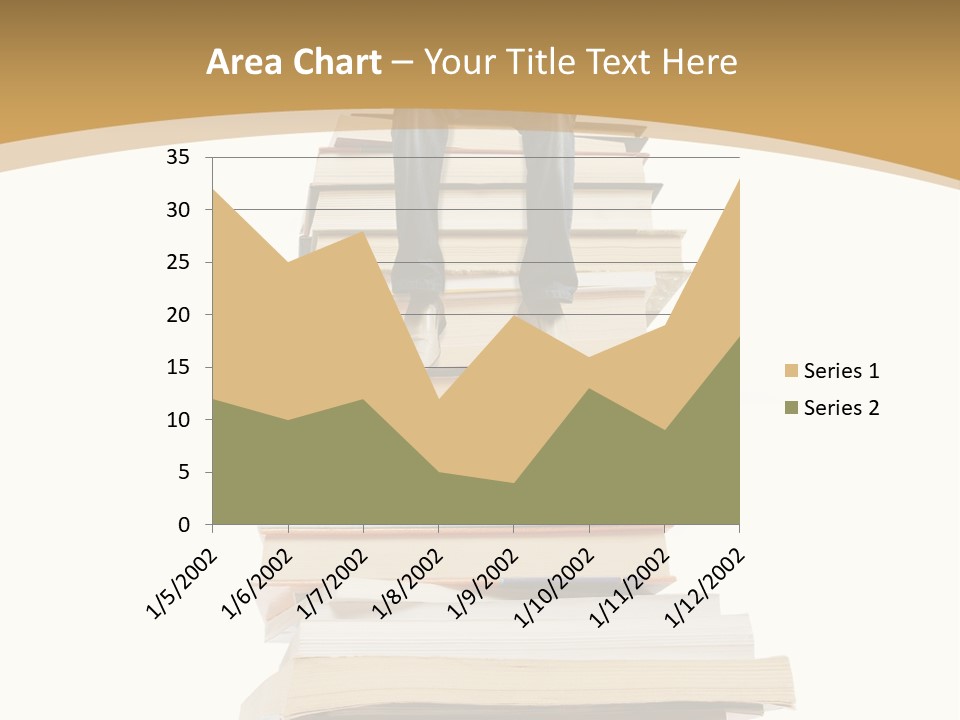 Guy Sits On A Pile Of Books And Reads PowerPoint Template