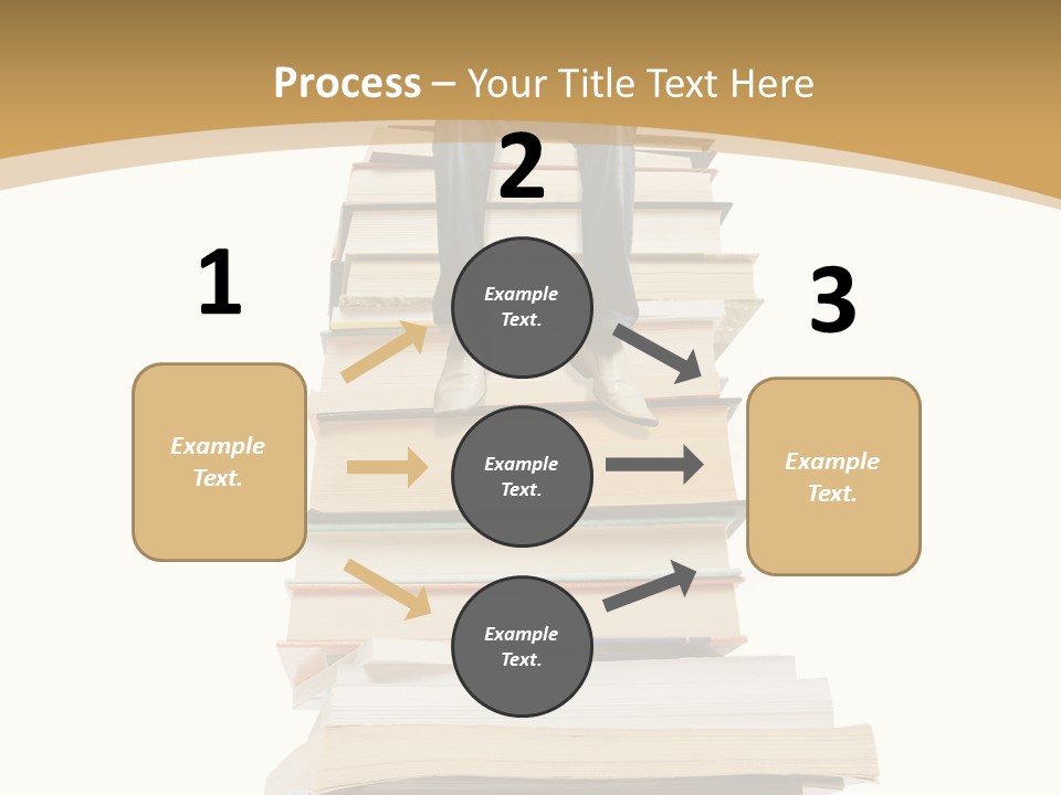 Guy Sits On A Pile Of Books And Reads PowerPoint Template