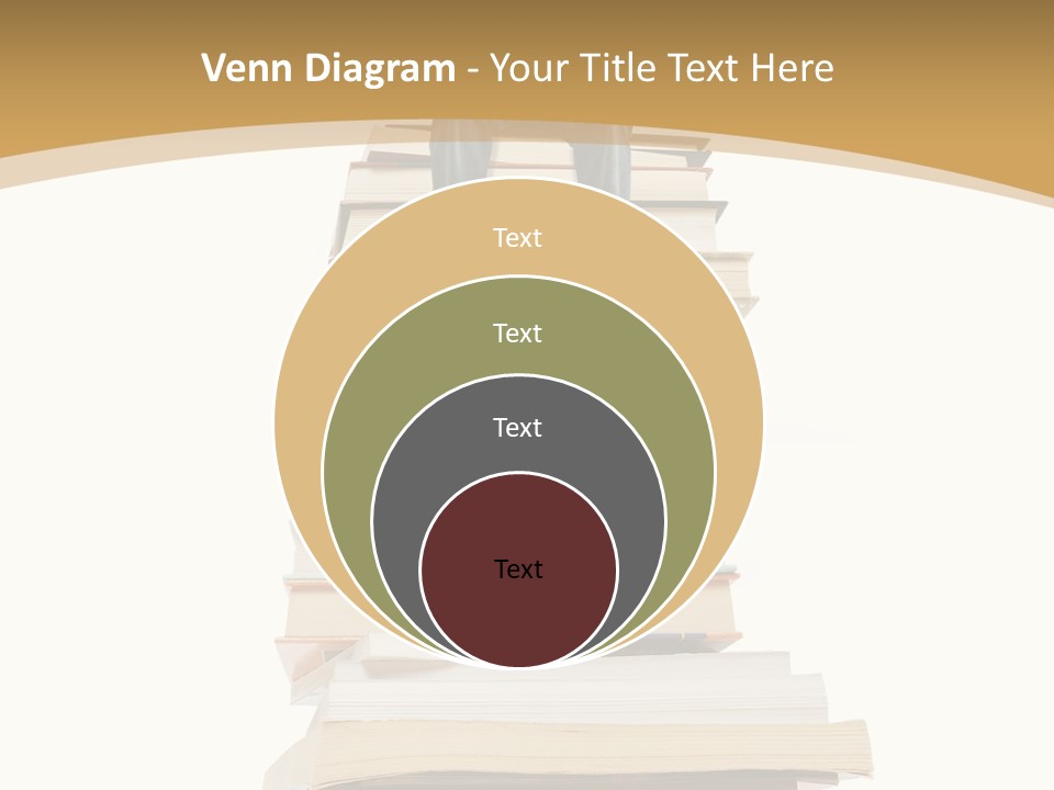 Guy Sits On A Pile Of Books And Reads PowerPoint Template