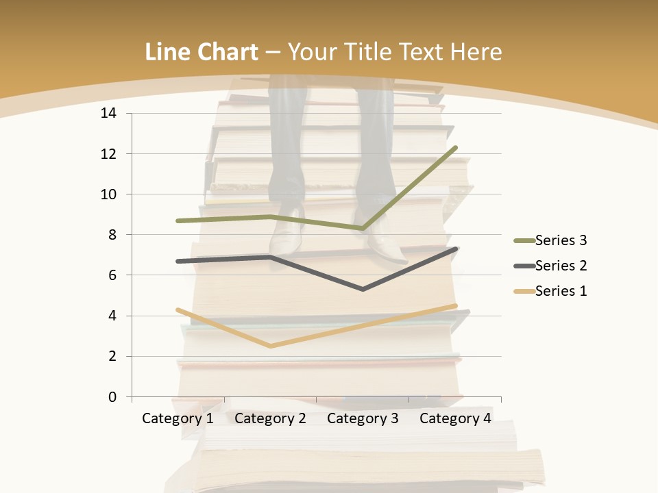 Guy Sits On A Pile Of Books And Reads PowerPoint Template