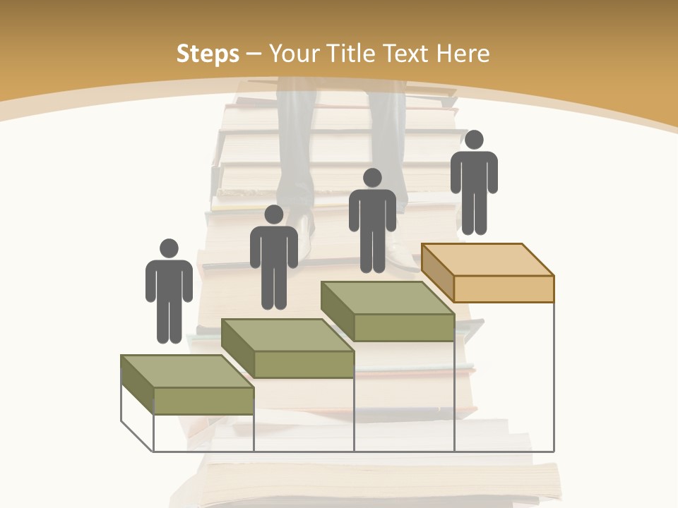 Guy Sits On A Pile Of Books And Reads PowerPoint Template