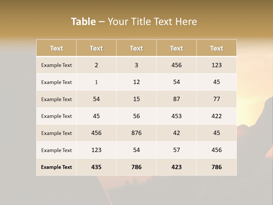A Woman Holding A Cell Phone In Front Of A Sunset PowerPoint Template