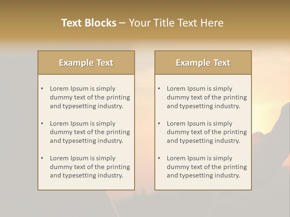 A Woman Holding A Cell Phone In Front Of A Sunset PowerPoint Template
