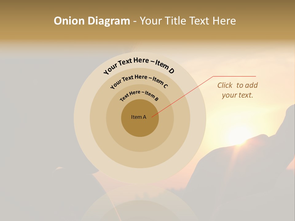 A Woman Holding A Cell Phone In Front Of A Sunset PowerPoint Template