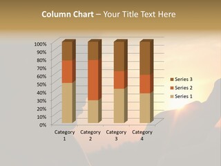 A Woman Holding A Cell Phone In Front Of A Sunset PowerPoint Template