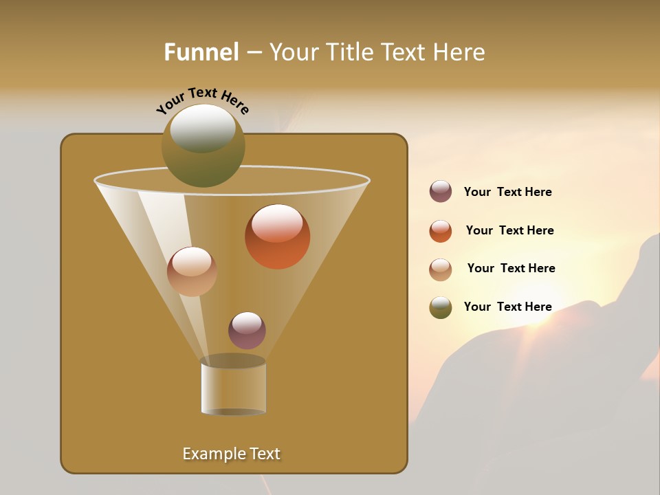 A Woman Holding A Cell Phone In Front Of A Sunset PowerPoint Template