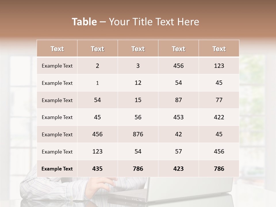 Young Woman Calls On Cellphone Over A Laptop Computer. There Is Morning At Home In A Light And Clean Living Room Dominated By White And Soft Tones. PowerPoint Template