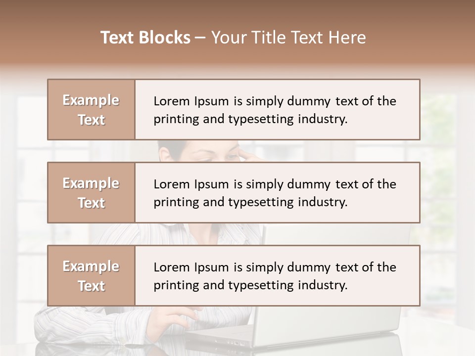 Young Woman Calls On Cellphone Over A Laptop Computer. There Is Morning At Home In A Light And Clean Living Room Dominated By White And Soft Tones. PowerPoint Template