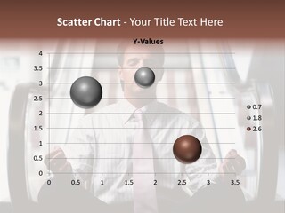 Businessman Meditating In Lotus Position In Front Of An Escalator Indoor. PowerPoint Template