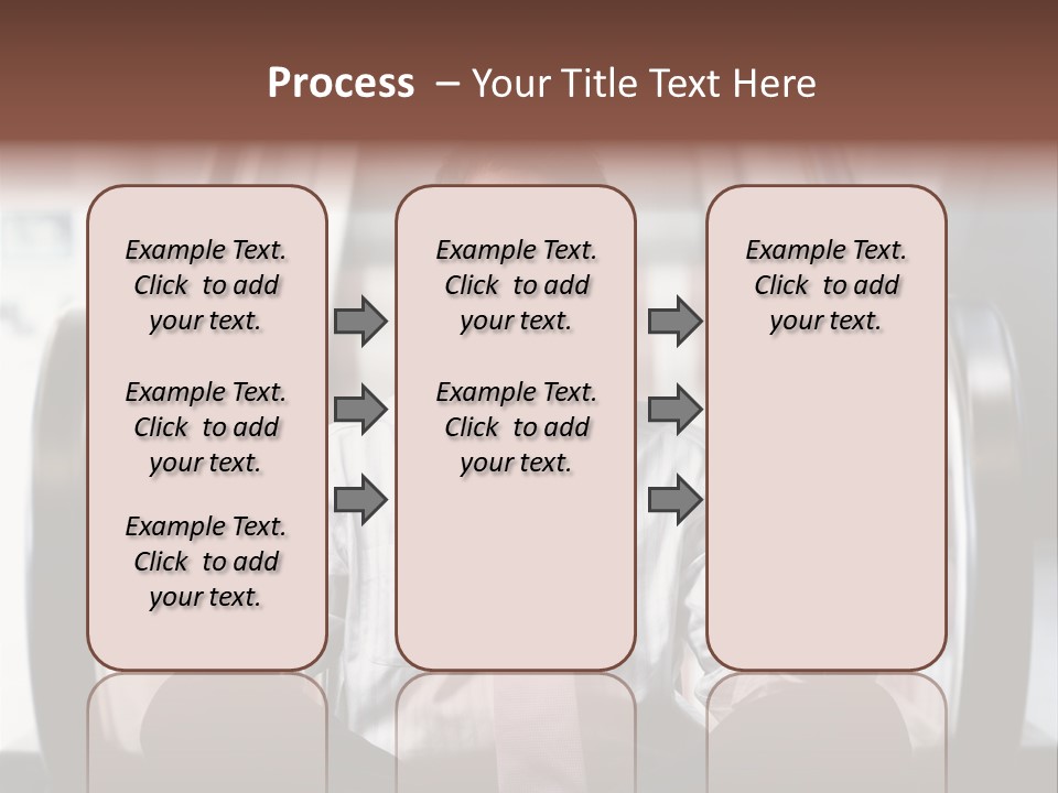 Businessman Meditating In Lotus Position In Front Of An Escalator Indoor. PowerPoint Template