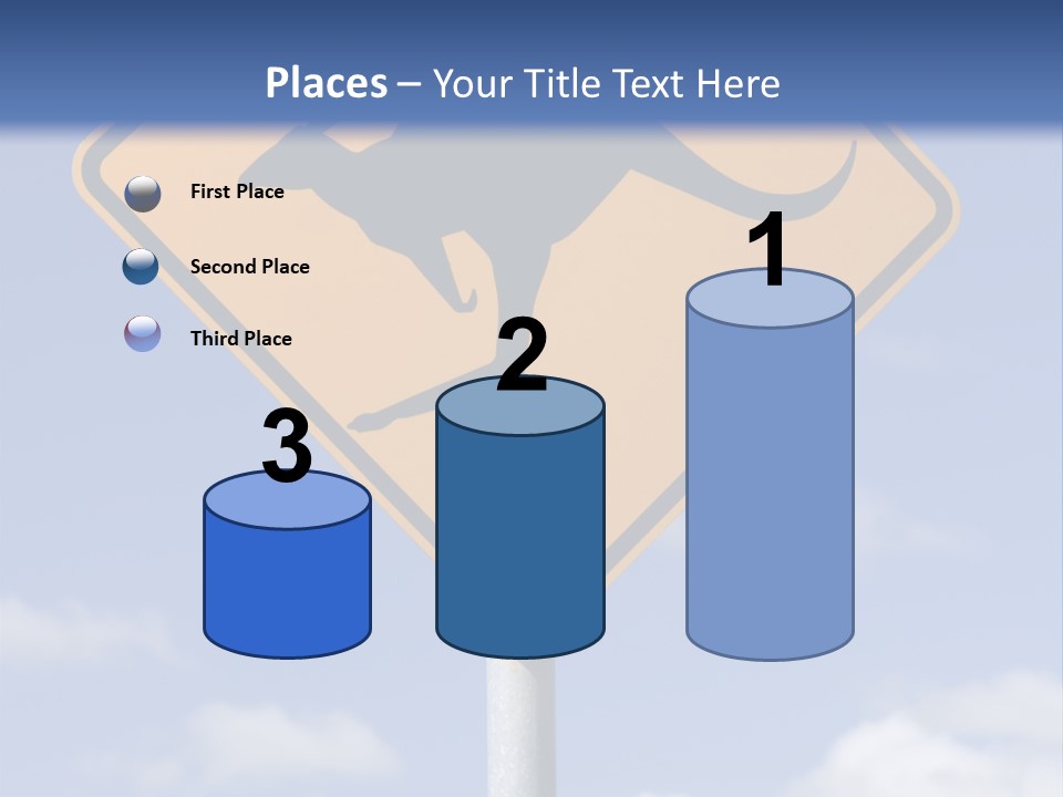 Australian Kangaroo Road Sign PowerPoint Template