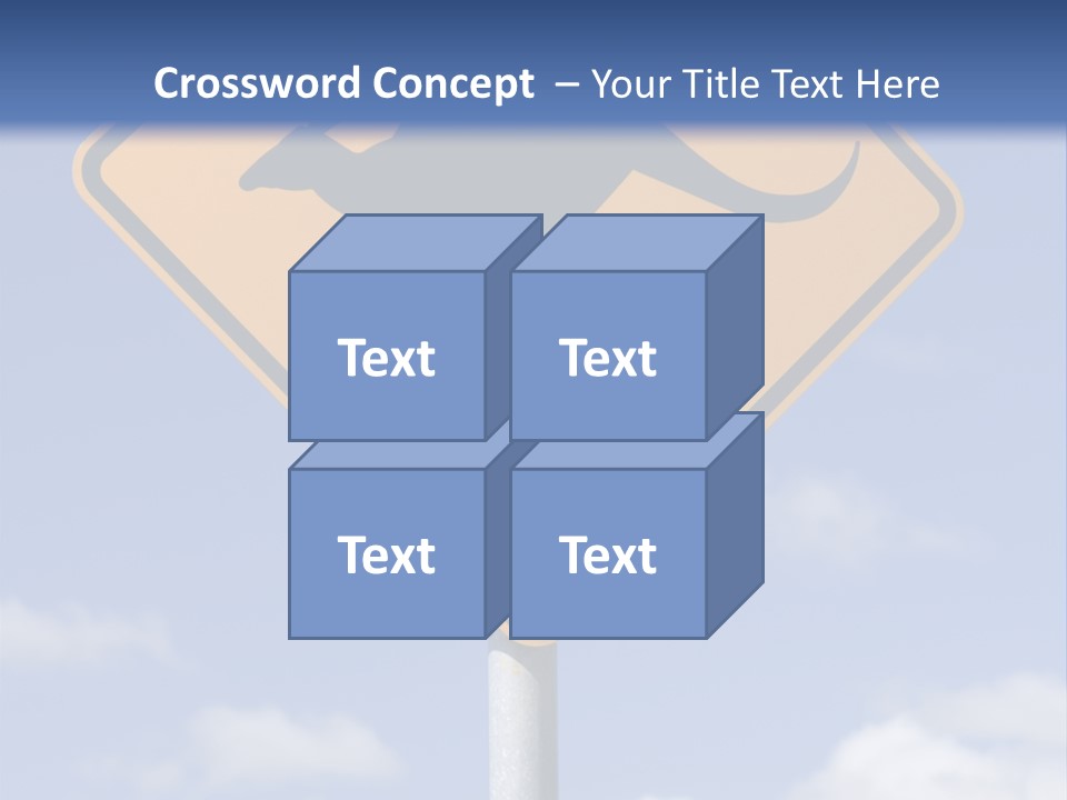 Australian Kangaroo Road Sign PowerPoint Template