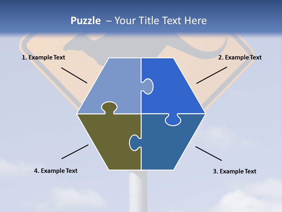 Australian Kangaroo Road Sign PowerPoint Template