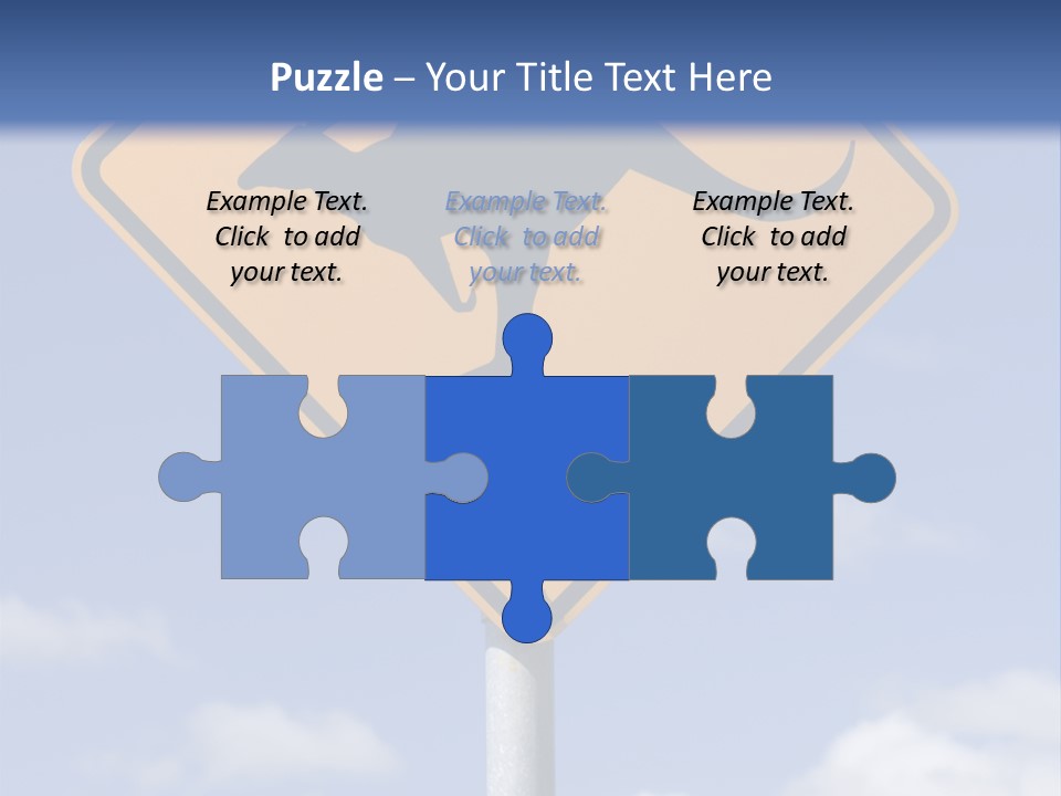 Australian Kangaroo Road Sign PowerPoint Template