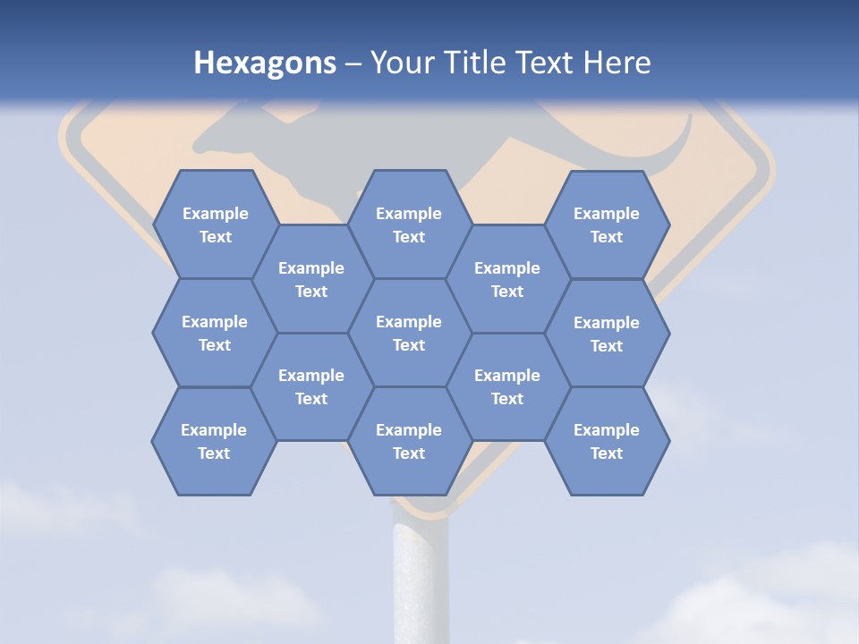 Australian Kangaroo Road Sign PowerPoint Template