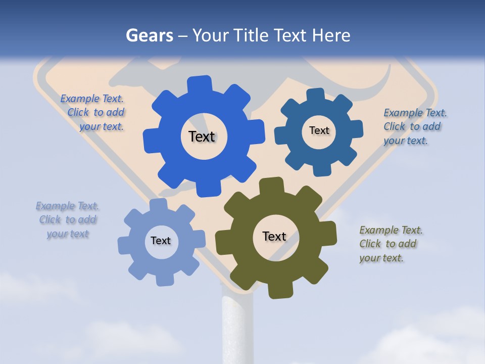 Australian Kangaroo Road Sign PowerPoint Template