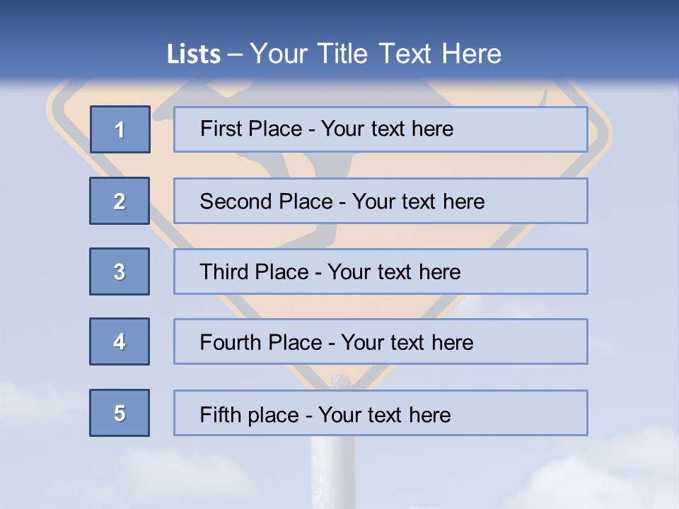 Australian Kangaroo Road Sign PowerPoint Template