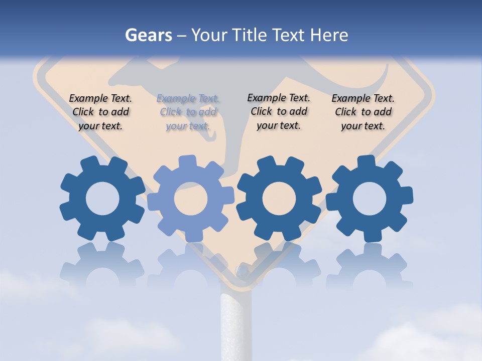 Australian Kangaroo Road Sign PowerPoint Template