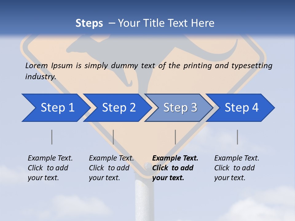 Australian Kangaroo Road Sign PowerPoint Template