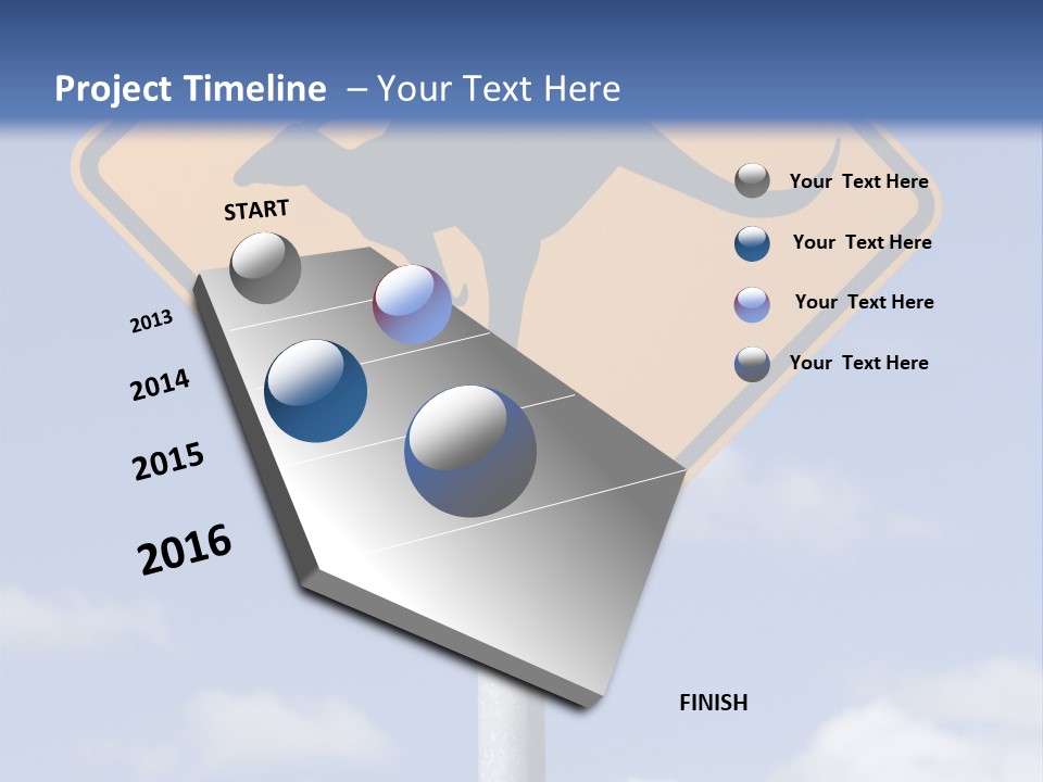 Australian Kangaroo Road Sign PowerPoint Template