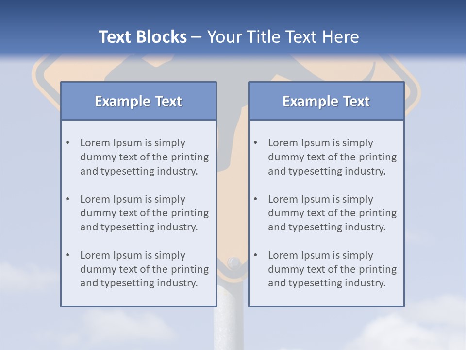 Australian Kangaroo Road Sign PowerPoint Template