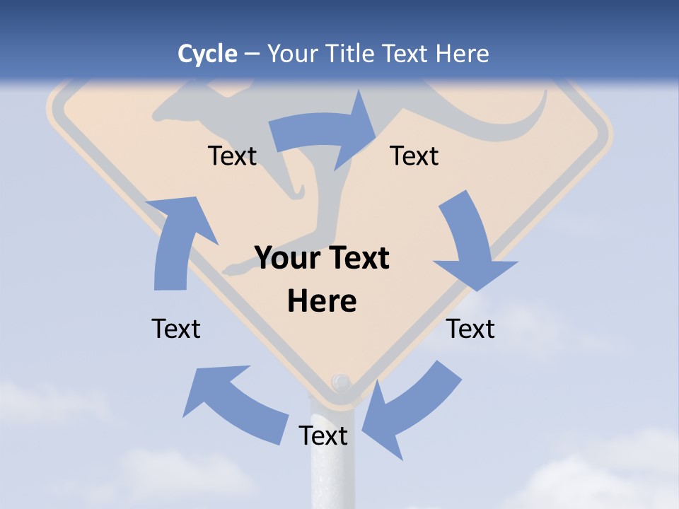 Australian Kangaroo Road Sign PowerPoint Template