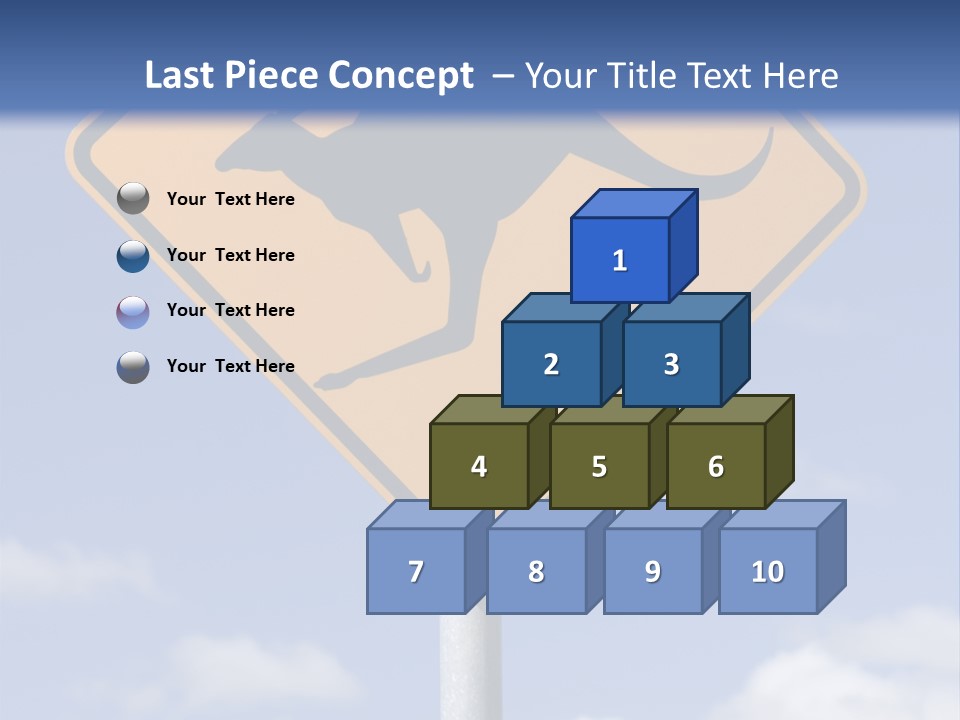 Australian Kangaroo Road Sign PowerPoint Template