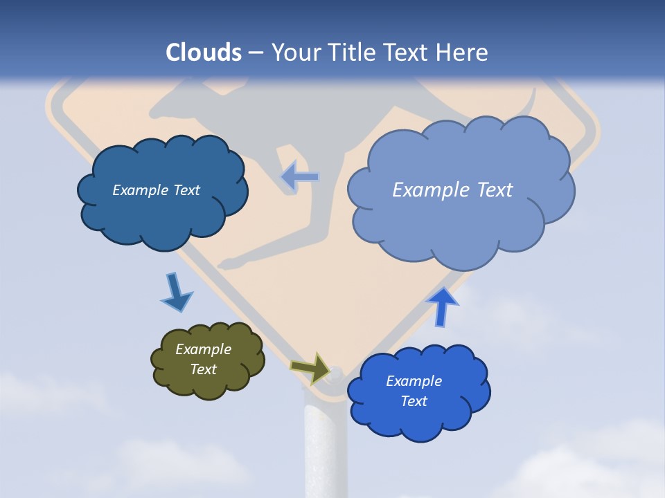 Australian Kangaroo Road Sign PowerPoint Template